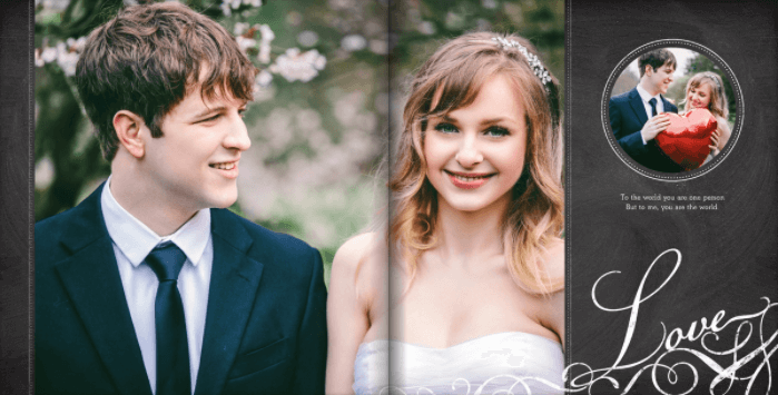 Photo Layout and Text in a Wedding Photo Book