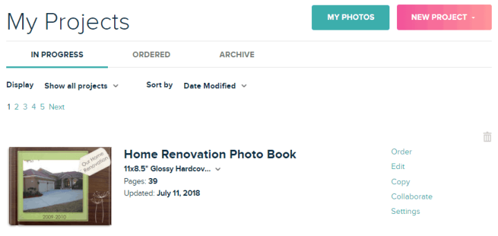 Saved House Renovation Photo Book