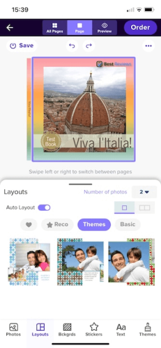 Mixbook Layouts on Mobile
