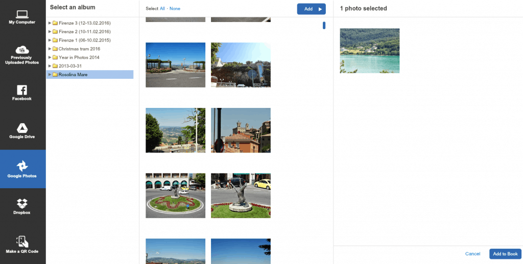 Importing Google Photos to Picaboo