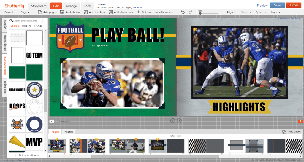 Creating a Sports Photo Book