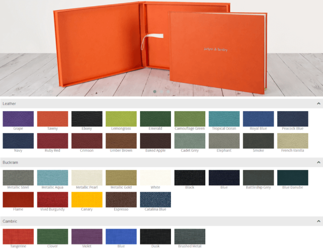 Color and Material Selection for Photobook America Gift Boxes